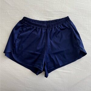 Lululemon Satin Navy Blue Shorts